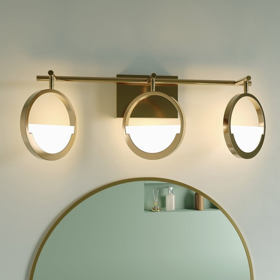 ExBrite TRIO LED Vanity Light Gold Modern Design Dimmable Rotatable Heads Eco-Friendly Image 2