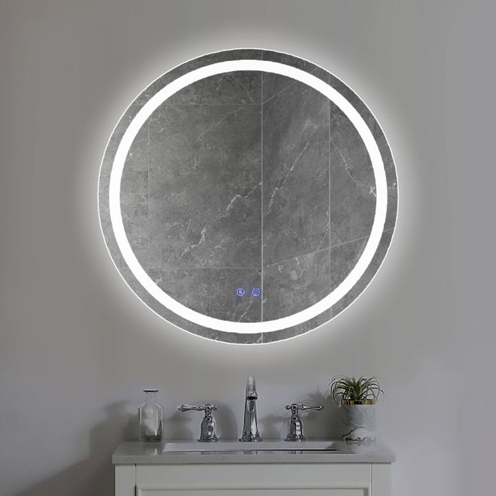 Halo Round Customized Cycle LED Bathroom Mirror Image 4