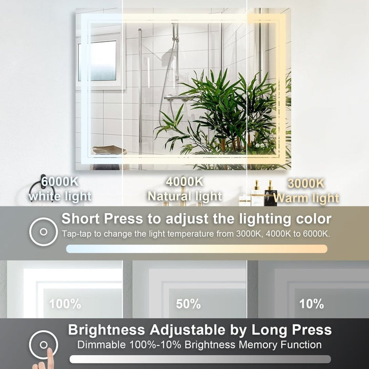 Linea Customized Rectangle LED Bathroom Mirror Image 3