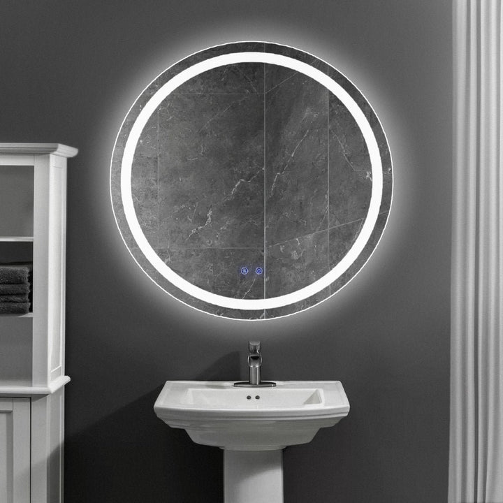 Halo Round Customized Cycle LED Bathroom Mirror Image 5