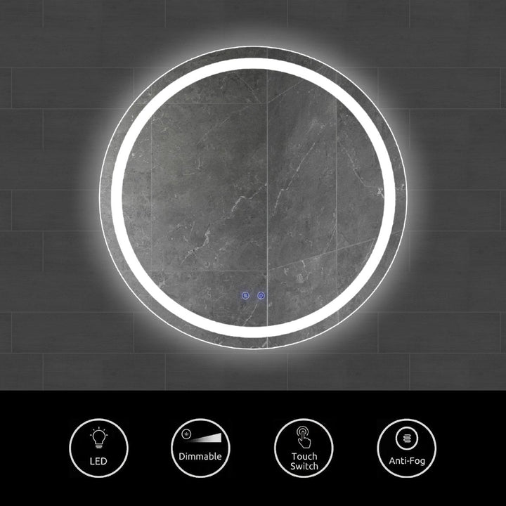 Halo Round Customized Cycle LED Bathroom Mirror Image 6