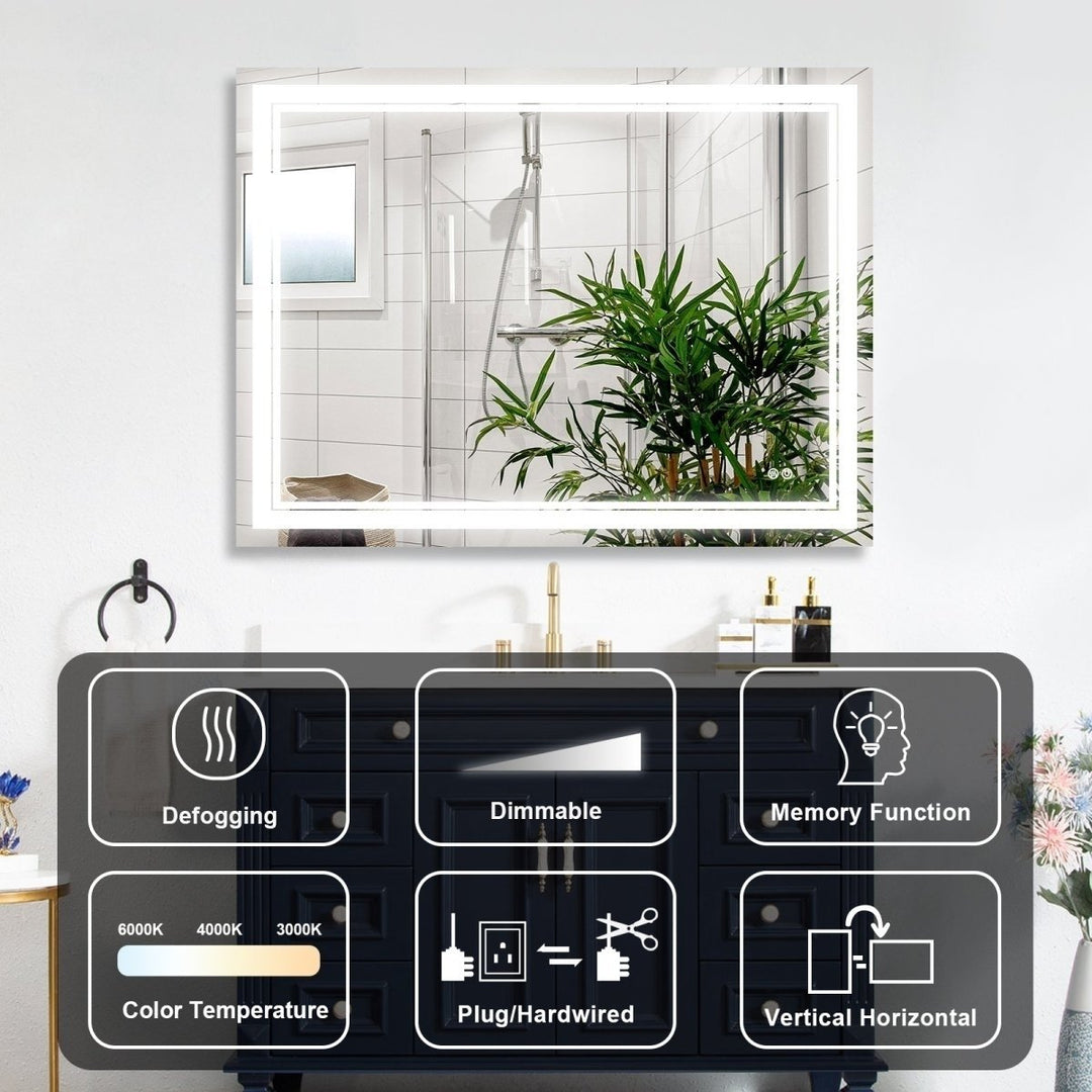 Linea Customized Rectangle LED Bathroom Mirror Image 6