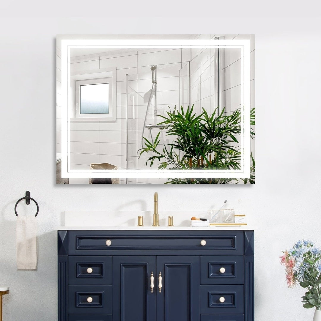 Linea Customized Rectangle LED Bathroom Mirror Image 8