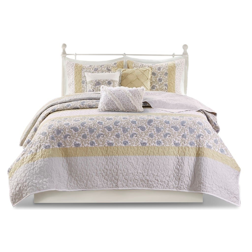 Gracie Mills Singleton Reversible Paisley Lace 6-Piece Cotton Percale Quilt Set - GRACE-124 Image 5