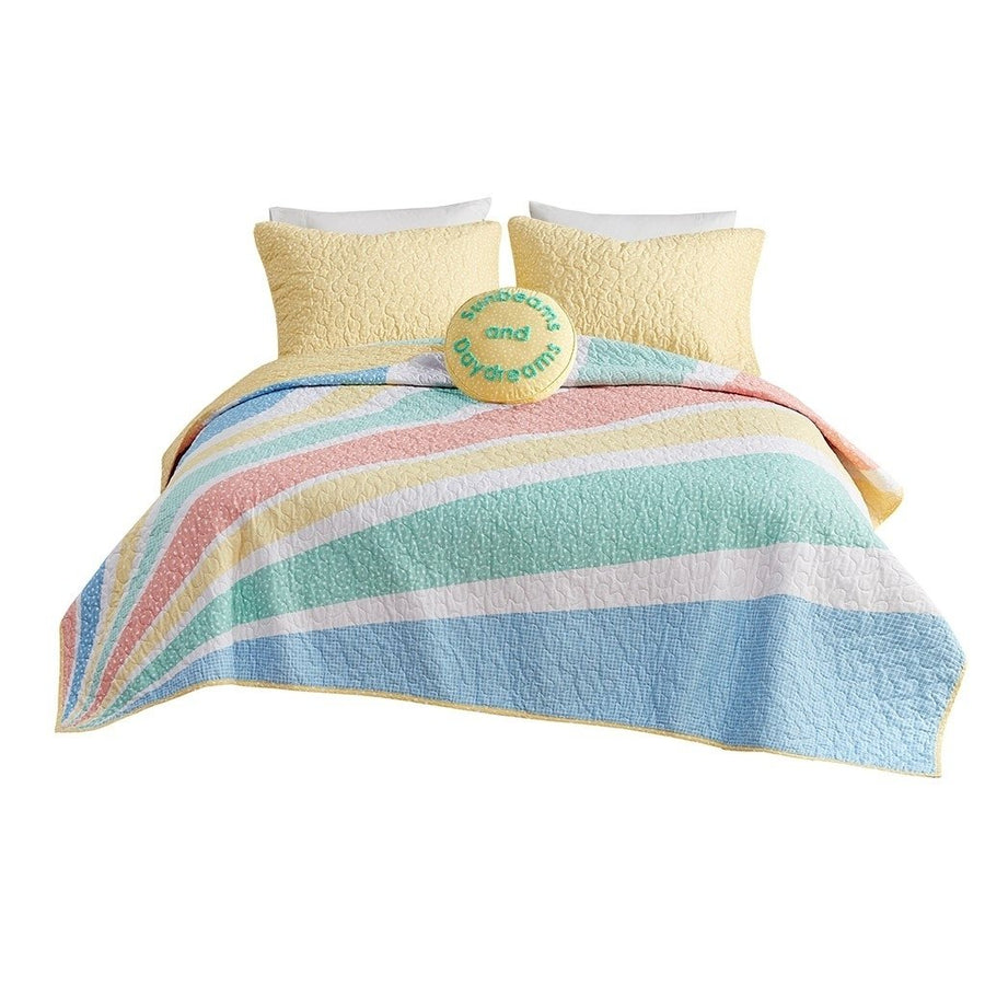 Gracie Mills Arianell Vibrant Rainbow Sunburst Reversible Cotton Comforter Set - GRACE-14036 Image 1