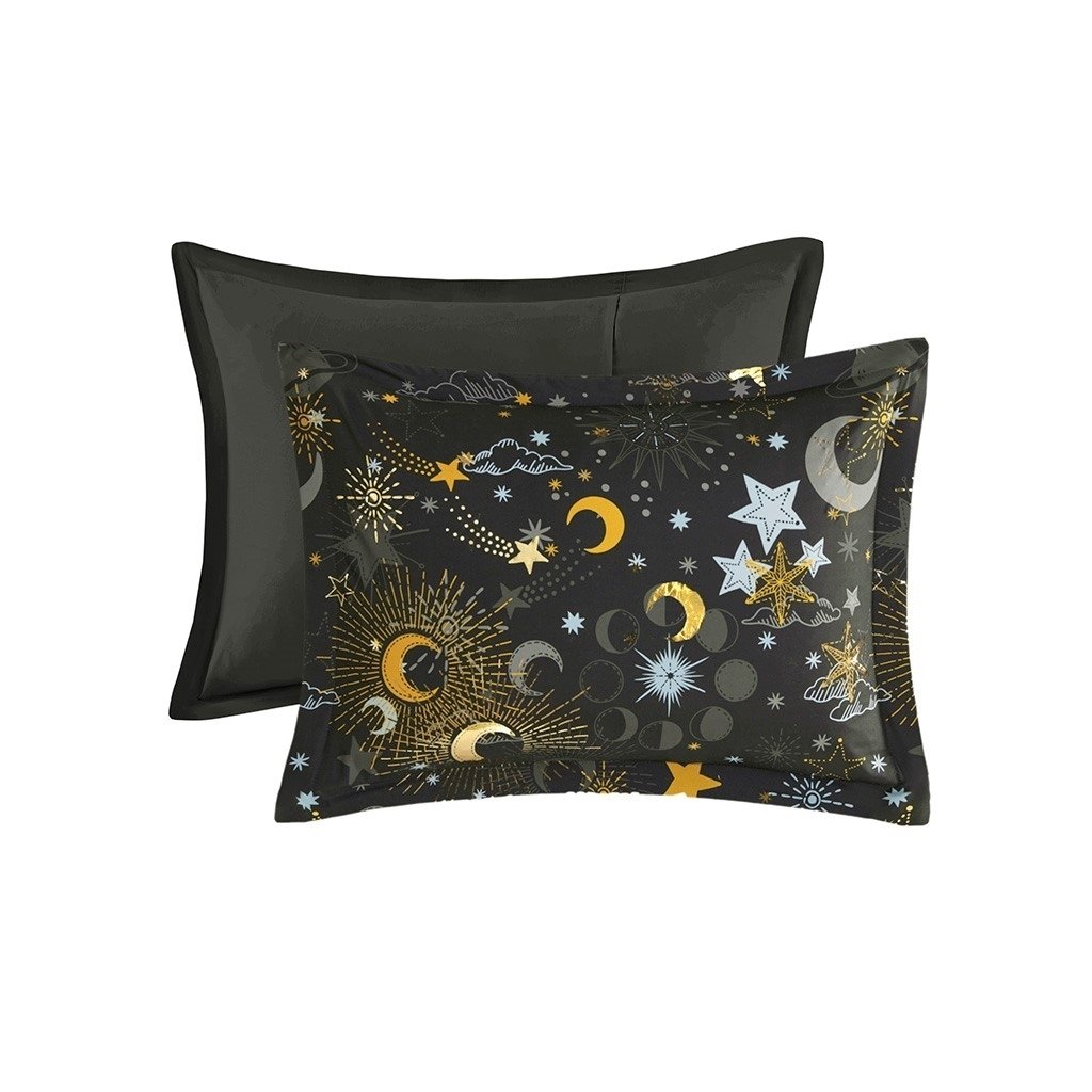 Gracie Mills Dervan Celestial Dreams Starry Sky Metallic Comforter Set with Enchanting Throw Pillow - GRACE-14063 Image 3