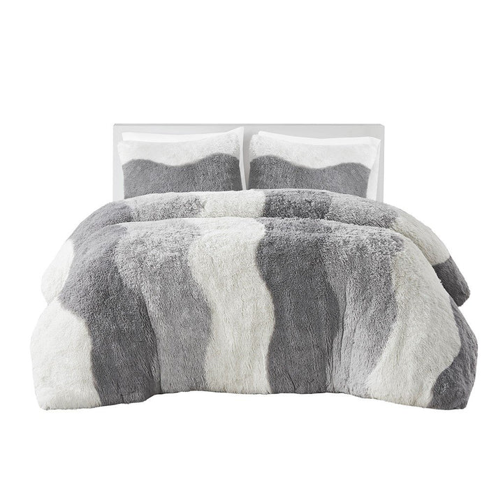 Gracie Mills Ombre Wave Shaggy Faux faux Comforter Set - GRACE-15341 Image 1