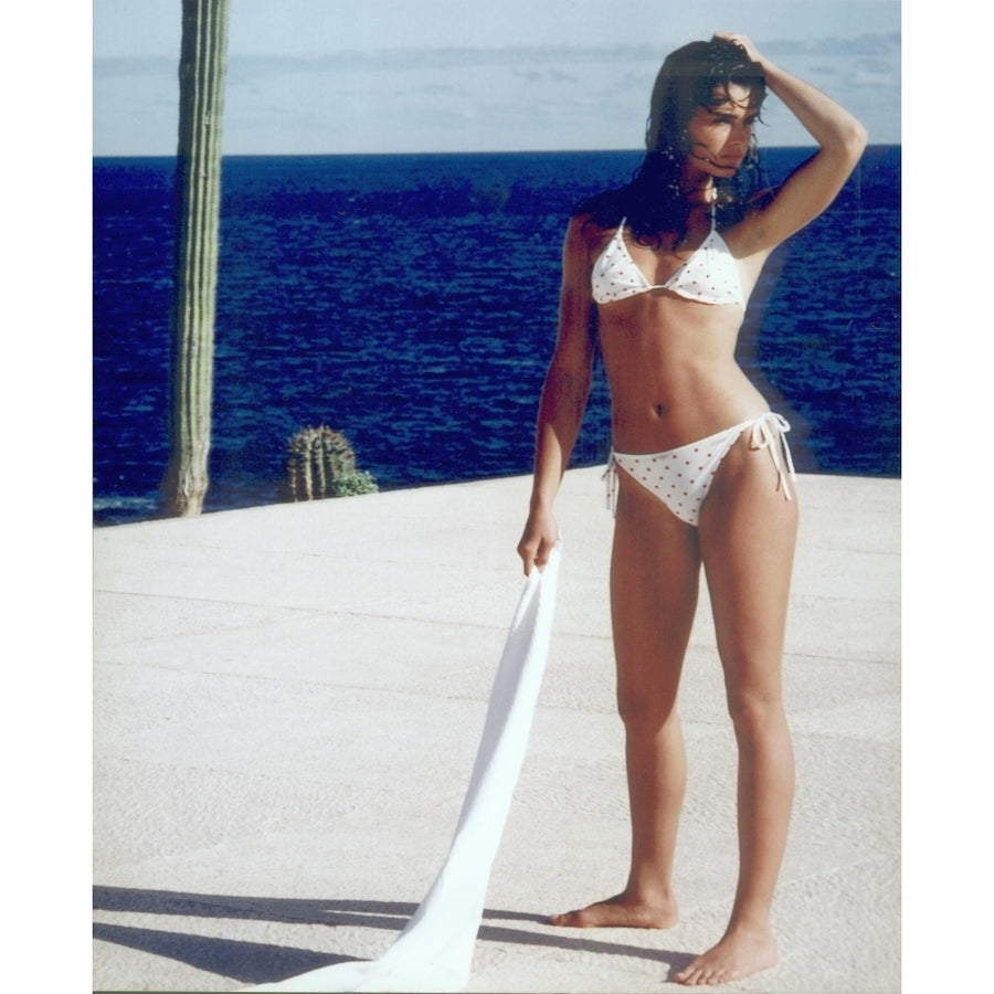 Brooke Shields white bikini on dock Photo Print (8 x 10) - Item DAP14136 Image 1