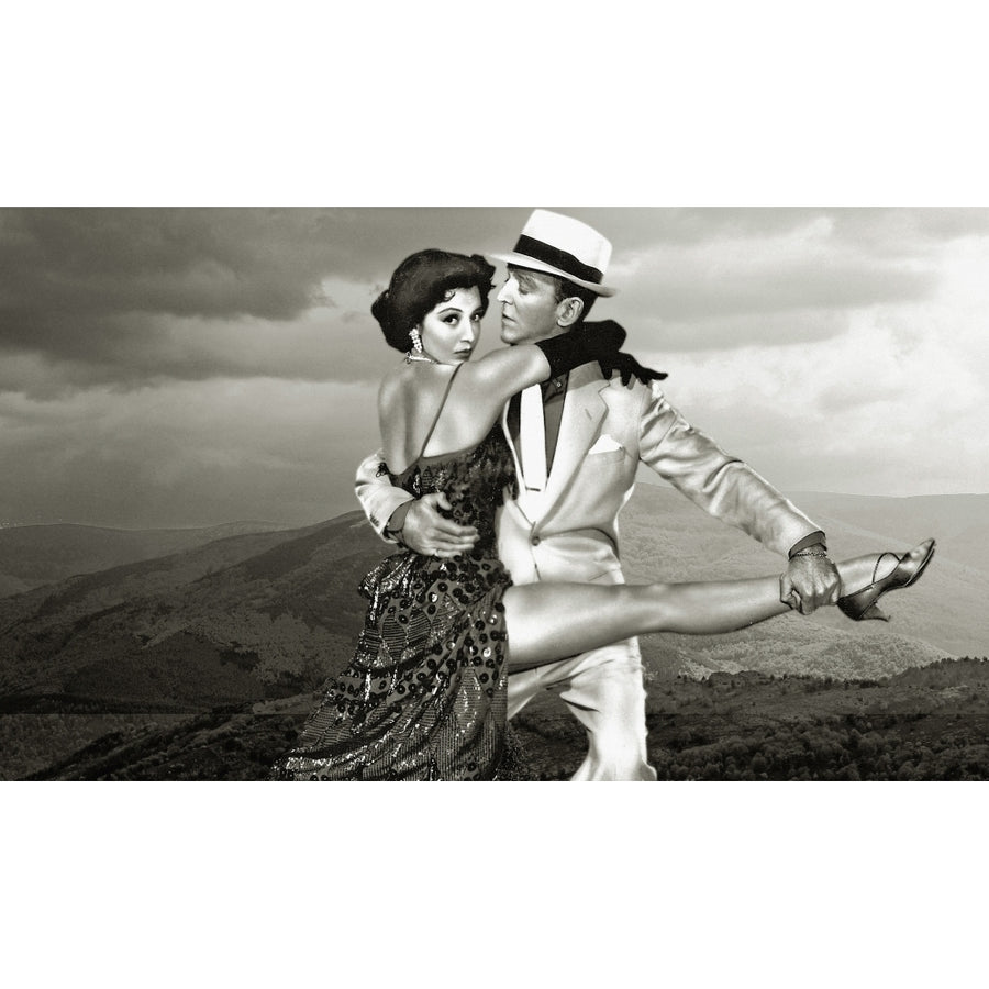 Cyd Charisse - Fred Astaire holding leg with background Photo Print (10 x 8) - Item DAP15835 Image 1