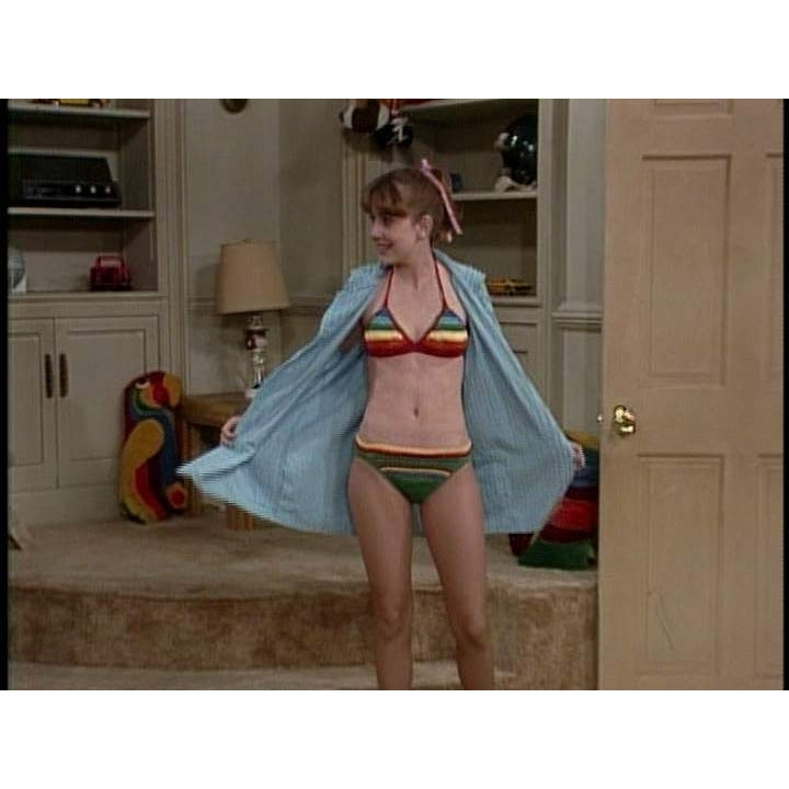 Dana Plato - rainbow striped bikini Photo Print (10 x 8) - Item DAP16040 Image 1