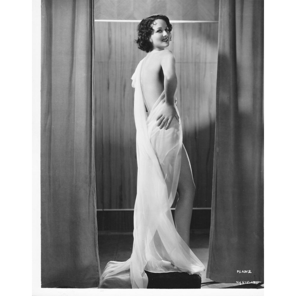 Elizabeth Allen - Wearing White Drape Holding Hip Photo Print (8 x 10) - Item DAP17617 Image 1