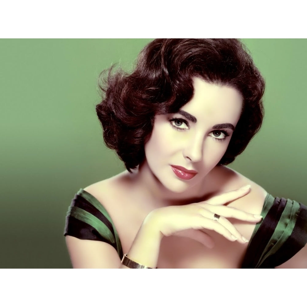 Elizabeth Taylor - Headshot/ Green on Green Photo Print (8 x 10) - Item DAP17836 Image 1