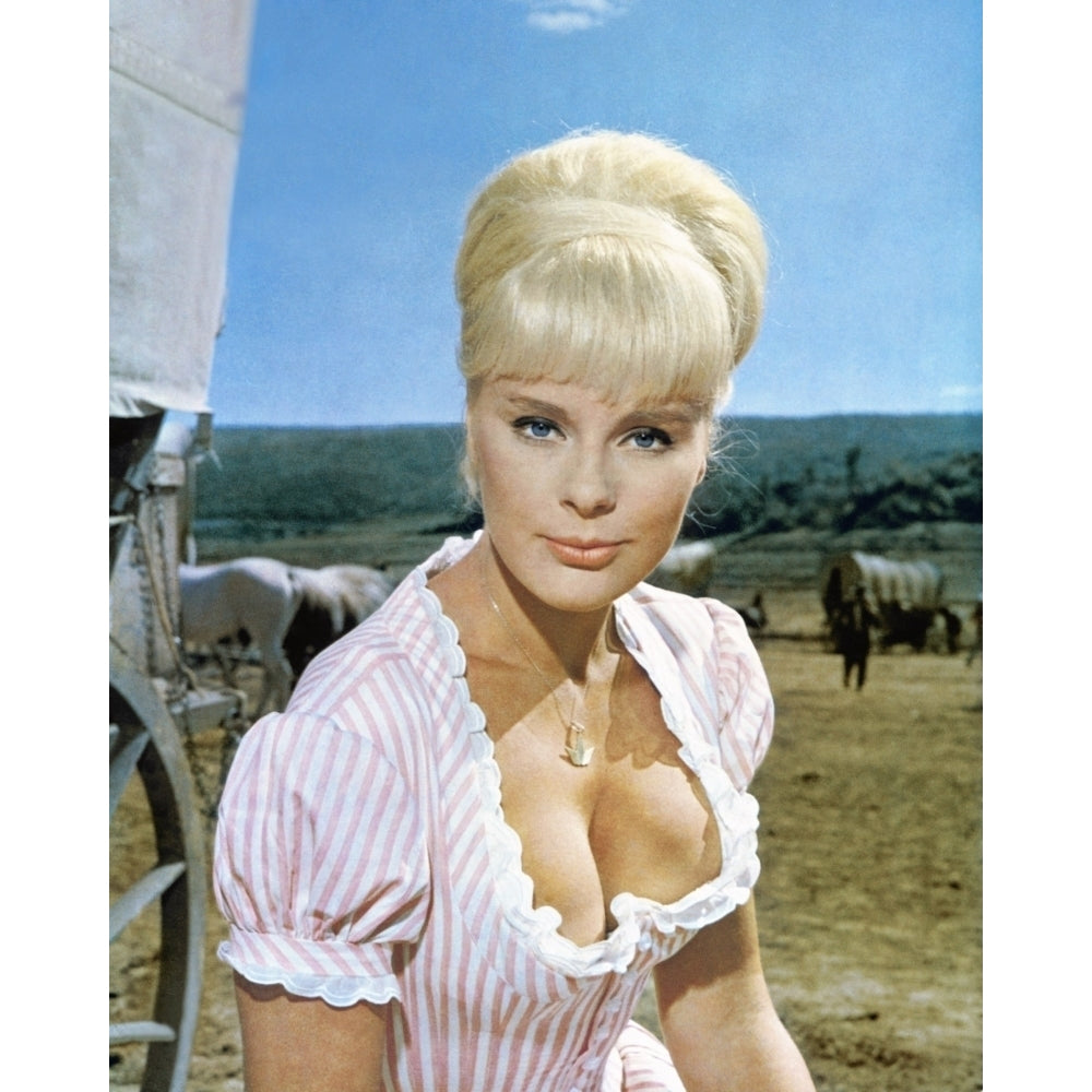 Elke Sommer - Lowcut Striped Top Photo Print (8 x 10) - Item DAP17913 Image 1