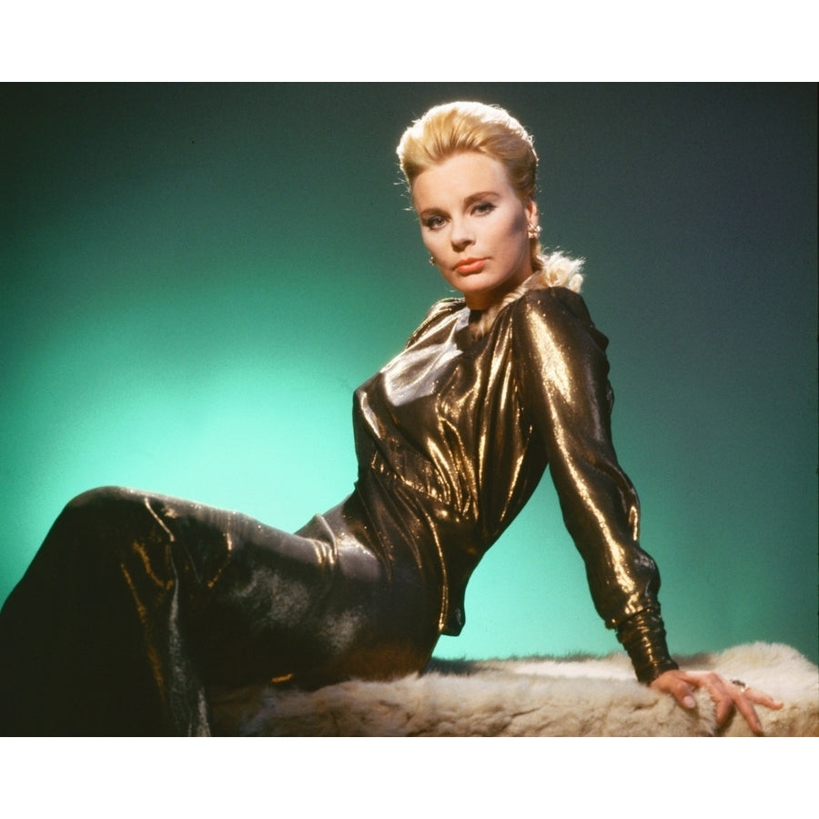 Elke Sommer - Gold Dress/ Sitting on faux Photo Print (10 x 8) - Item DAP17885 Image 1