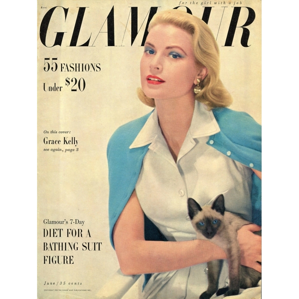 Grace Kelly - Glamour Magazine Cover Photo Print (8 x 10) - Item DAP18220 Image 1