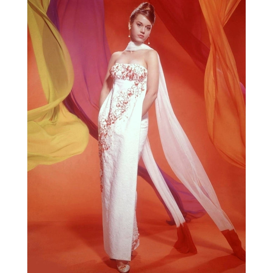 Jane Fonda - Long White Scarf Photo Print (8 x 10) - Item DAP18537 Image 1