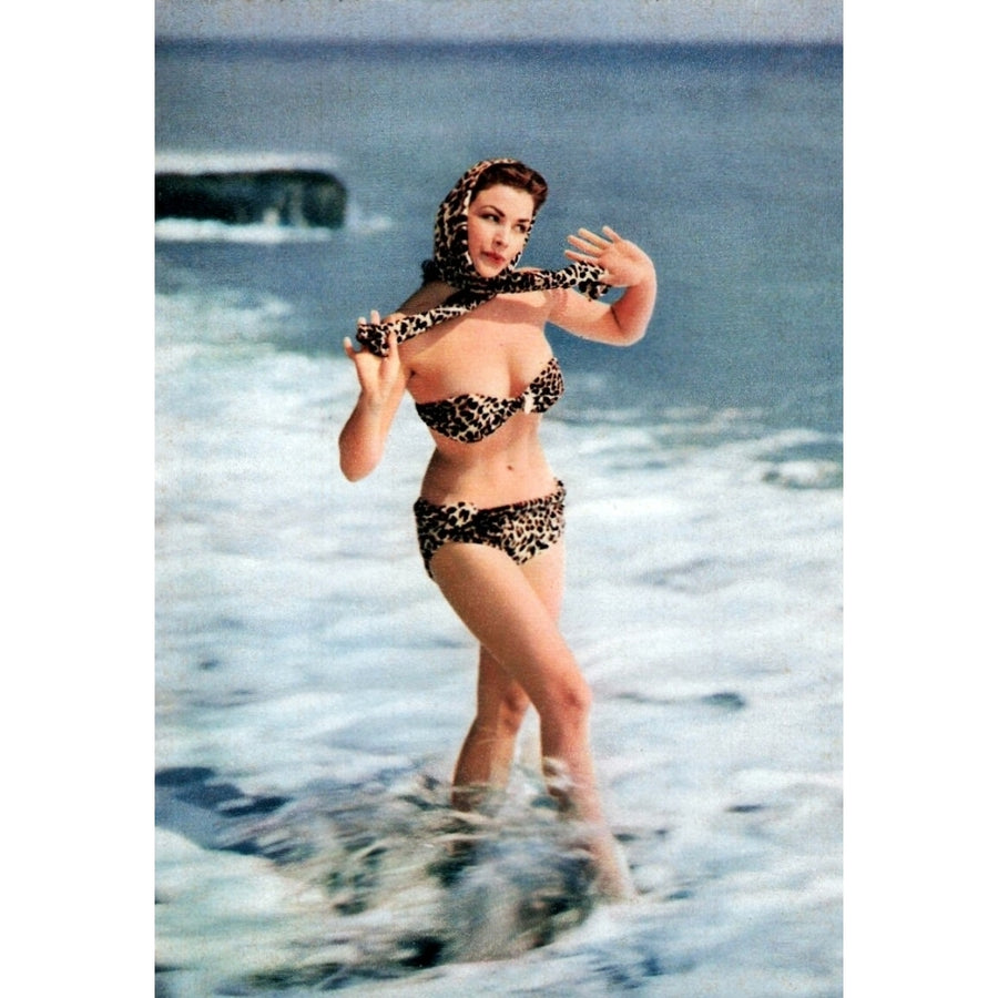 Mara Corday - Leopard Bikini in Ocean Photo Print (8 x 10) - Item DAP18790 Image 1