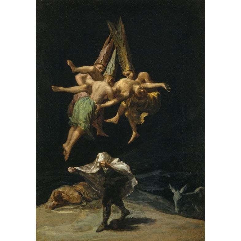 The Witches Flight Poster Print by Francisco De Goya (18 x 24) Image 1