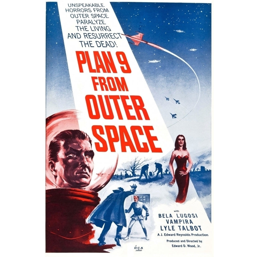 Plan 9 From Outer Space Movie Edward D. Ed Wood Poster Print (18 x 24) Image 1