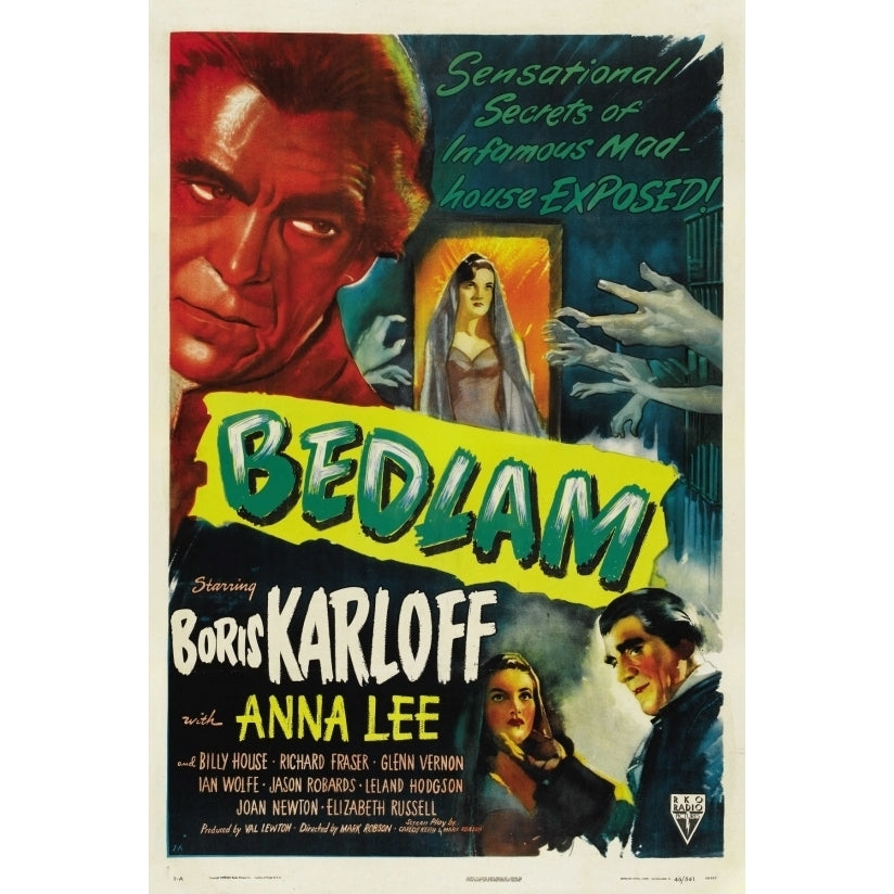 Bedlam Movie Boris Karloff Poster Print (18 x 24) Image 1