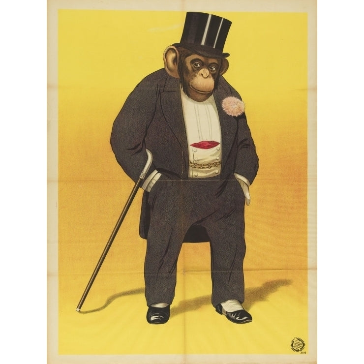 Monkey With Top Hat Poster Print (24 x 36) Image 1