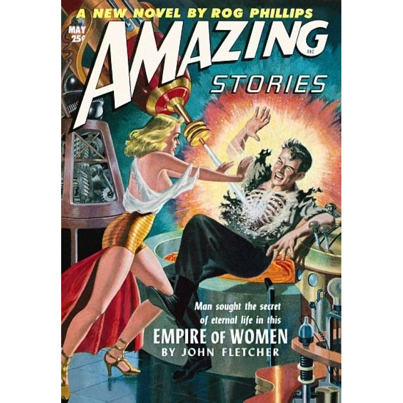 Vintage Sci Fi Amazing Stories May 25c Poster Print (18 x 24) Image 1