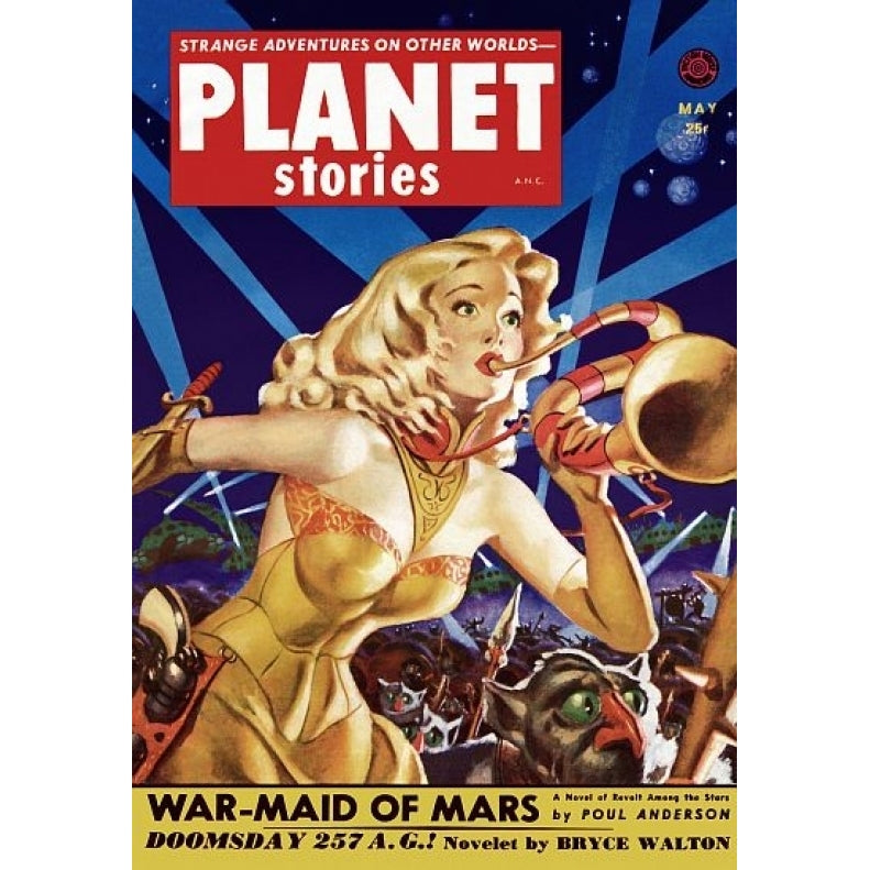 Vintage Sci Fi Planet Stories ANC May 25c Poster Print (18 x 24) Image 1