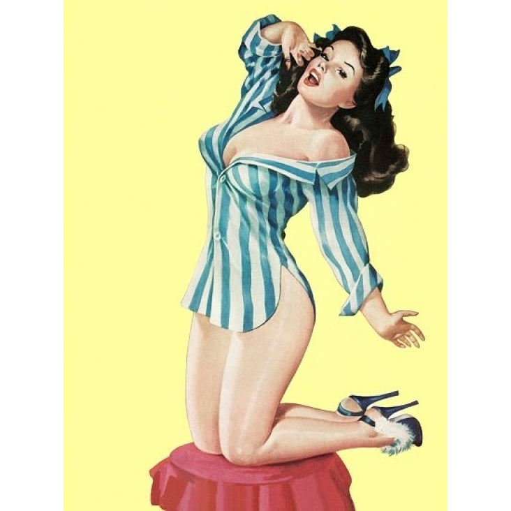 Pin Up Art Brunette Pinup Poster Print (18 x 24) Image 1