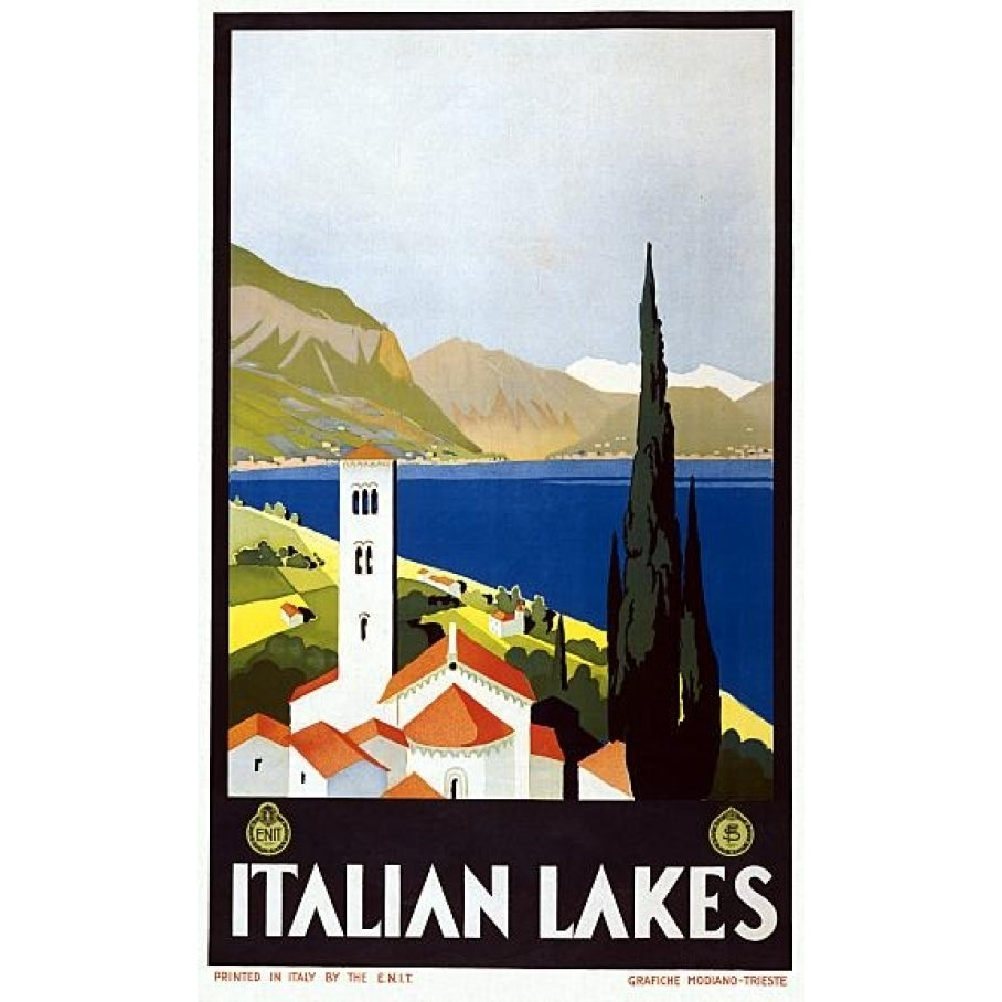 Italian Lakes Vintage Travel Poster Print (18 x 24) Image 1