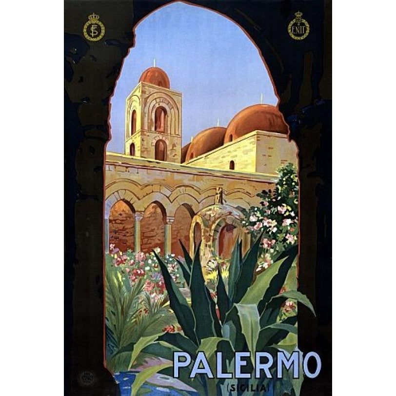 Palermo Sicilia Italy - Vintage Travel Poster Print (18 x 24) Image 1