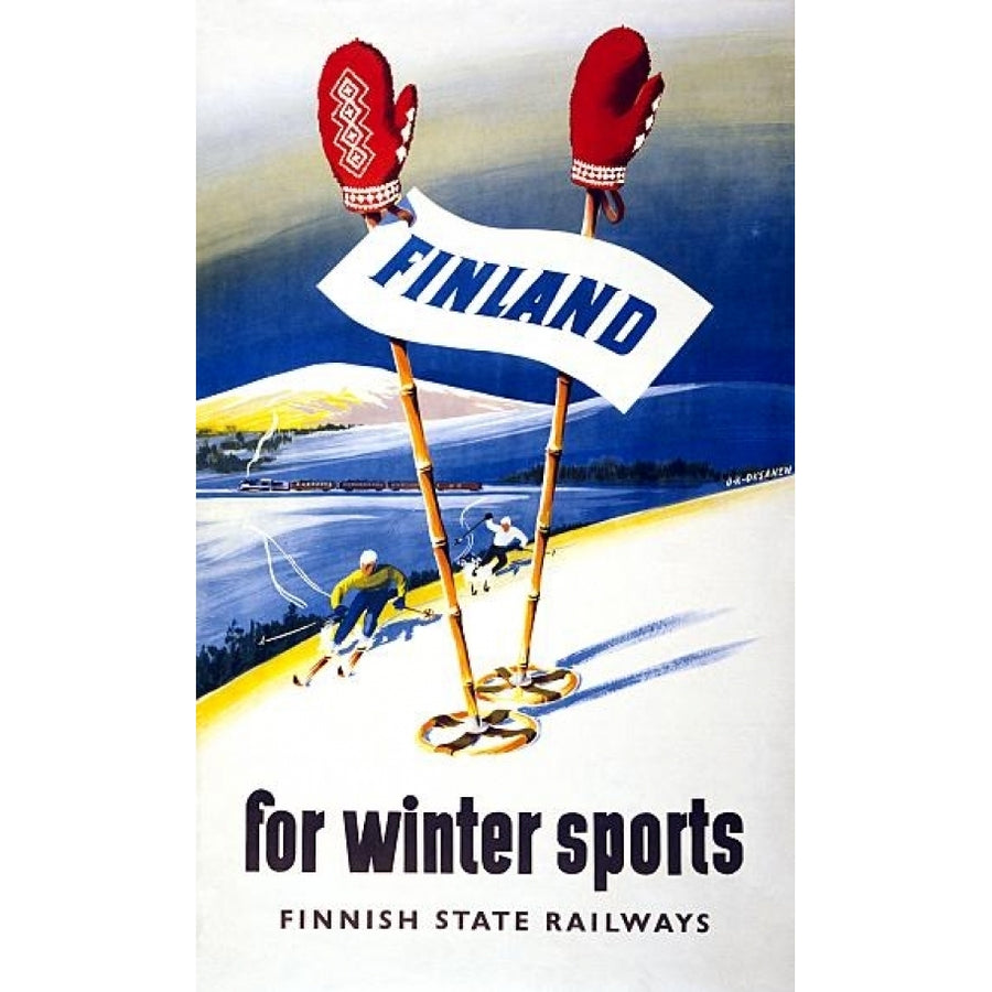 Finland For Winter Sports Finnish State Railways Poster Print (18 x 24) Image 1