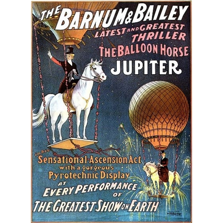 The Balloon Horse Jupiter Circus Poster Print (24 x 36) Image 1