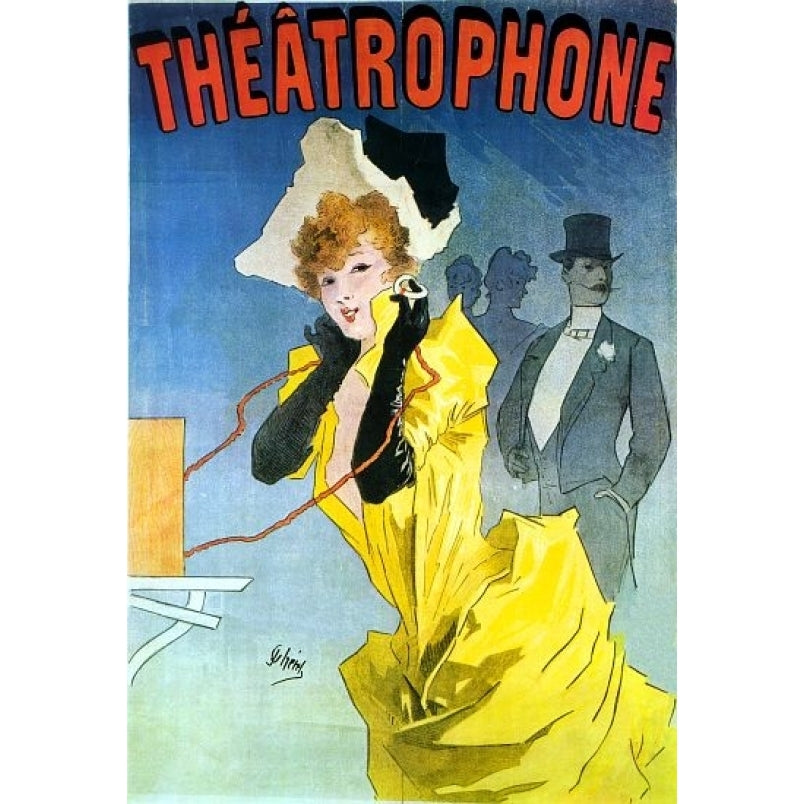 Vintage French Advertising Art THEATROPHONE Poster Print (18 x 24) Image 1