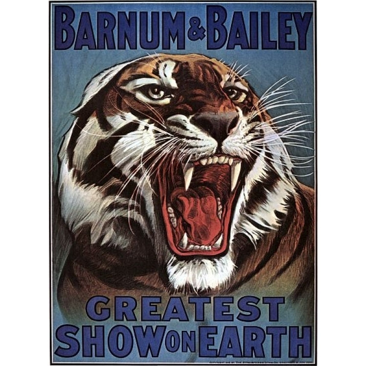 Barnum Bailey Ferocious Tiger Circuss Poster Print (24 x 36) Image 1