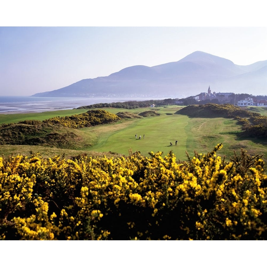 High Angle View Of A Golf Course Royal County Down Golf Club Newcastle County Down Northern Ireland Poster Print by The Image 1