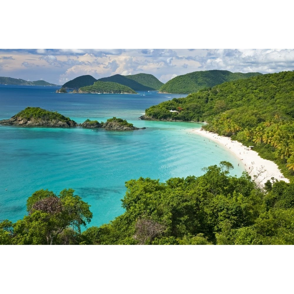 Turquoise water at Trunk bay on the island of St. John in the US Virgin Islands; St. John U.S. Virgin Islands Poster Image 1