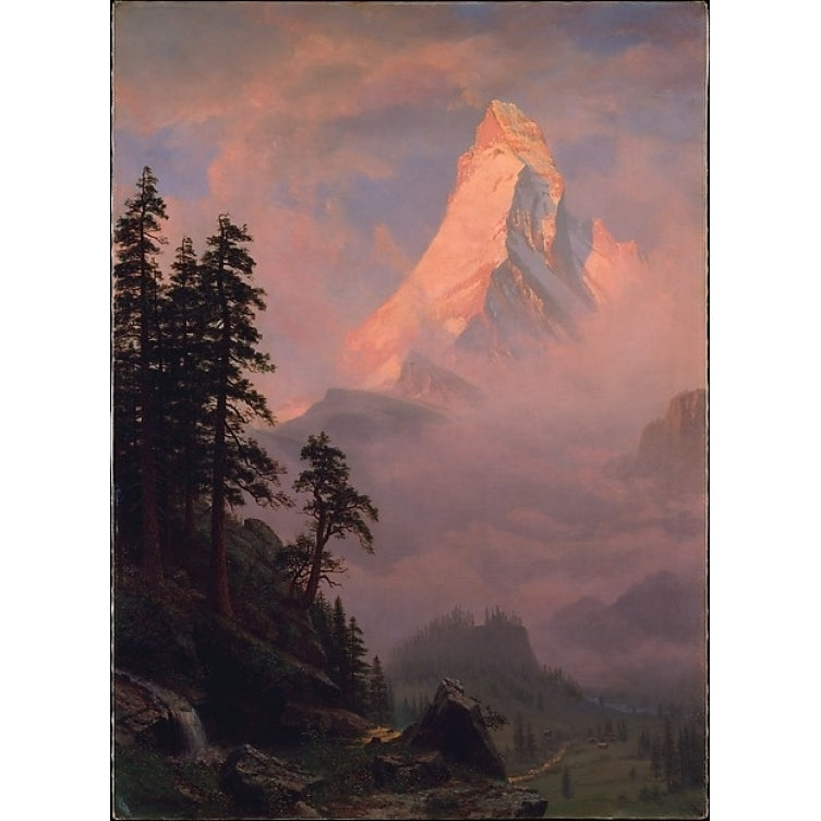 Sunrise on the Matterhorn Poster Print by Albert Bierstadt (American Solingen 1830 ??1902 York) (18 x 24) Image 1