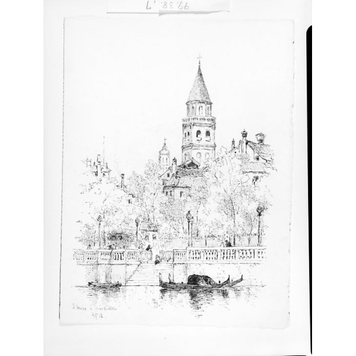 San Moise e Giardinetto Venice Poster Print by Andrew Fisher Bunner (1841 ??1897) (18 x 24) Image 1