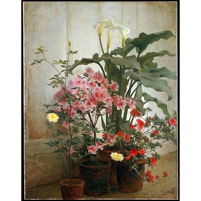 Side of a Greenhouse Poster Print by George Cochran Lambdin (American Pittsburg Pennsylvania 1830 ??1896 Germantown Image 1