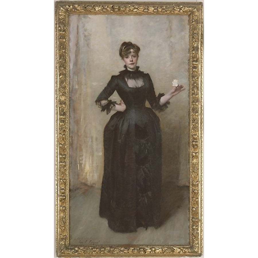 Lady with the Rose (Charlotte Louise Burckhardt) Poster Print by John Singer Sargent (American Florence 1856 ??1925 Image 1