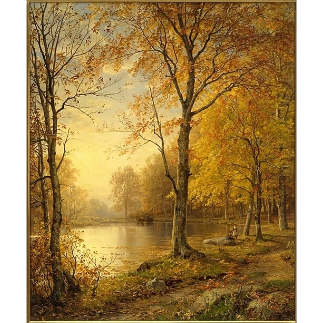 Indian Summer Poster Print by William Trost Richards (American Philadelphia Pennsylvania 1833 ??1905 Newport Rhode Image 1