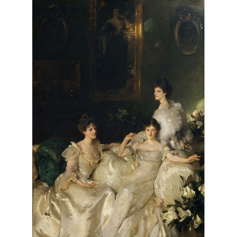 The Wyndham Sisters: Lady Elcho Mrs. Adeane and Mrs. Tennant Poster Print by John Singer Sargent (American Florence Image 1