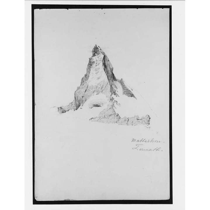 Matterhorn Zermatt (from Splendid Mountain Watercolours Sketchbook) Poster Print by John Singer Sargent (American Image 1