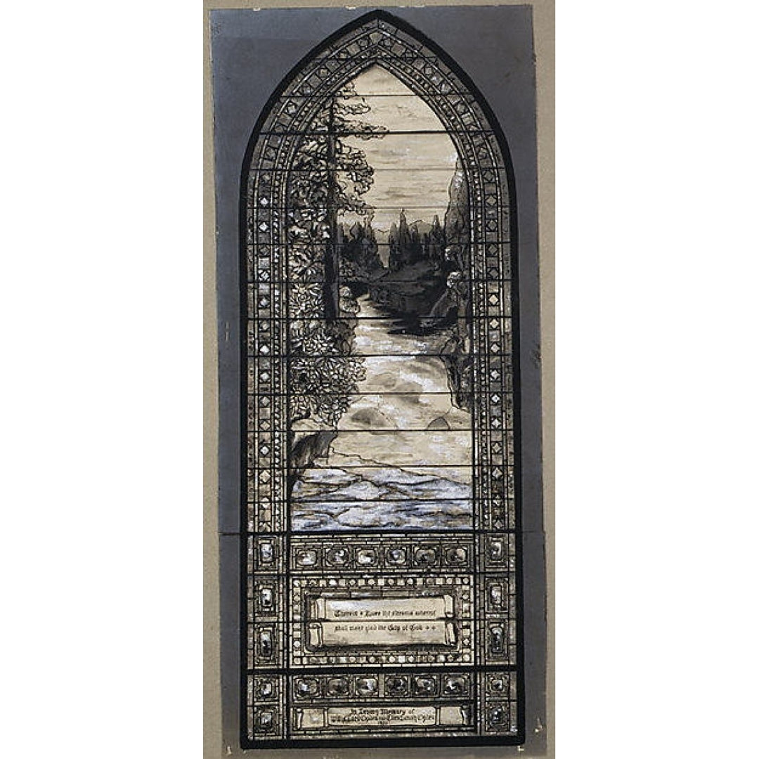 River of Life landscape window design Poster Print by Louis Comfort Tiffany (American York 1848??1933 York) (18 Image 1