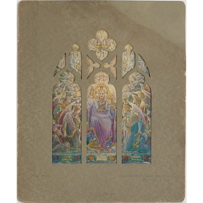 Design for Te Deum window Poster Print by Louis Comfort Tiffany (American York 1848 ??1933 York) (18 x 24) Image 1