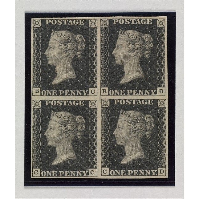 Penny Black postage stamps Poster Print by After a design by William Wyon (British Birmingham 1795 ??1851 Brighton) (18 Image 1