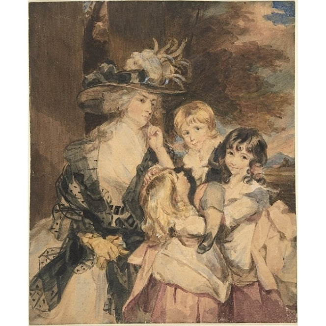 Lady Smith and Her Children Poster Print by Simon Jacques Rochard (18 x 24) Image 1