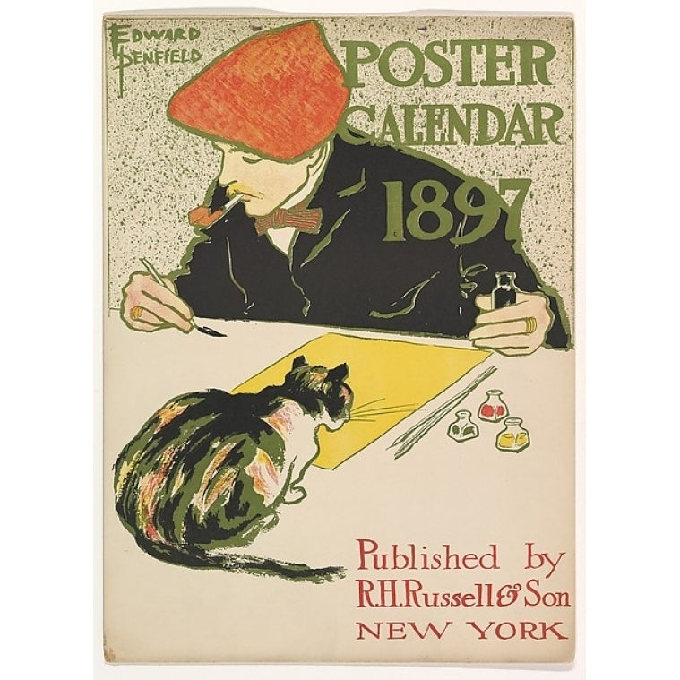 Cover for 1897 Calendar Poster Print by Edward Penfield (American Brooklyn York 1866 ??1925 Beacon York) (18 x Image 1