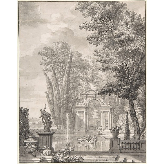 Landscape with Architecture Poster Print by Isaac de Moucheron (Dutch Amsterdam 1667 ??1744 Amsterdam) (18 x 24) Image 1