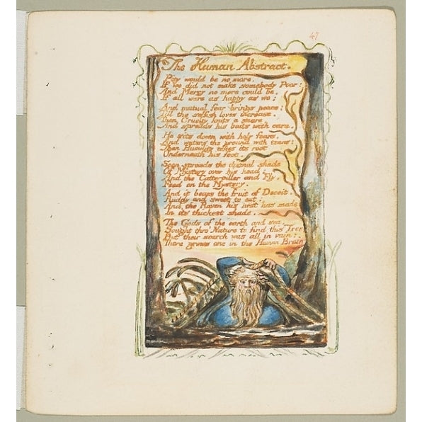 Songs of Innocence and of Experience: The Human Abstract Poster Print by William Blake (British London 1757 ??1827 Image 1